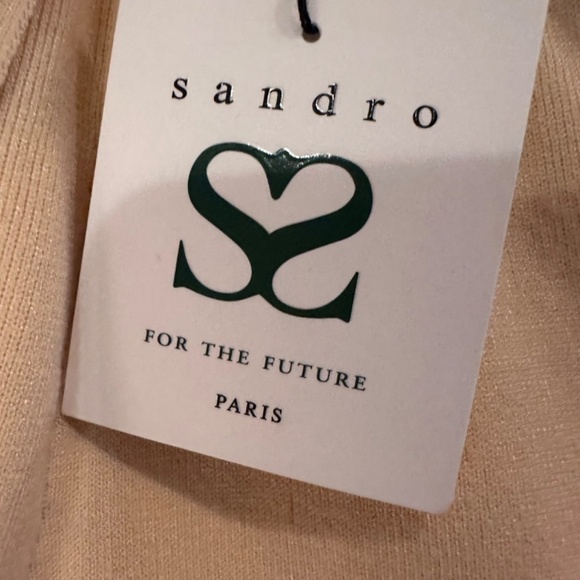 SANDRO Light Butter Yellow Texas Embroidered joggers Women's  SIZE 42  NWT - Picture 8 of 12